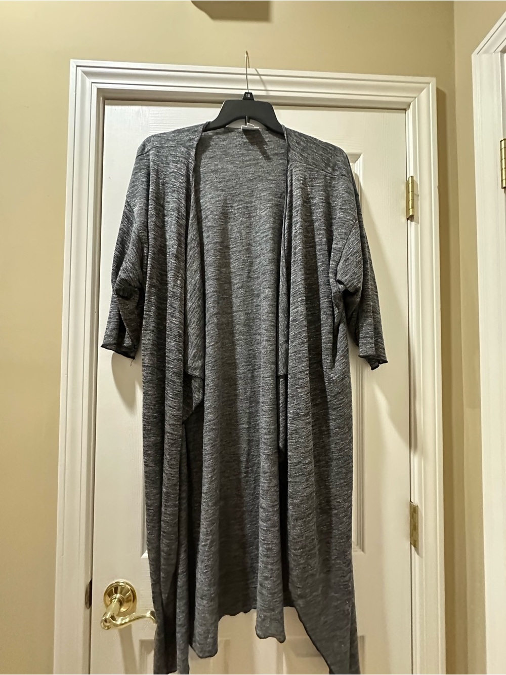 LuLaRoe Gray Open-Front Long Cardigan